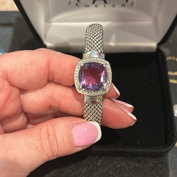 Sterling Silver Amethyst popcorn bangle from Kay Jewelry! - Picture 4 of 5